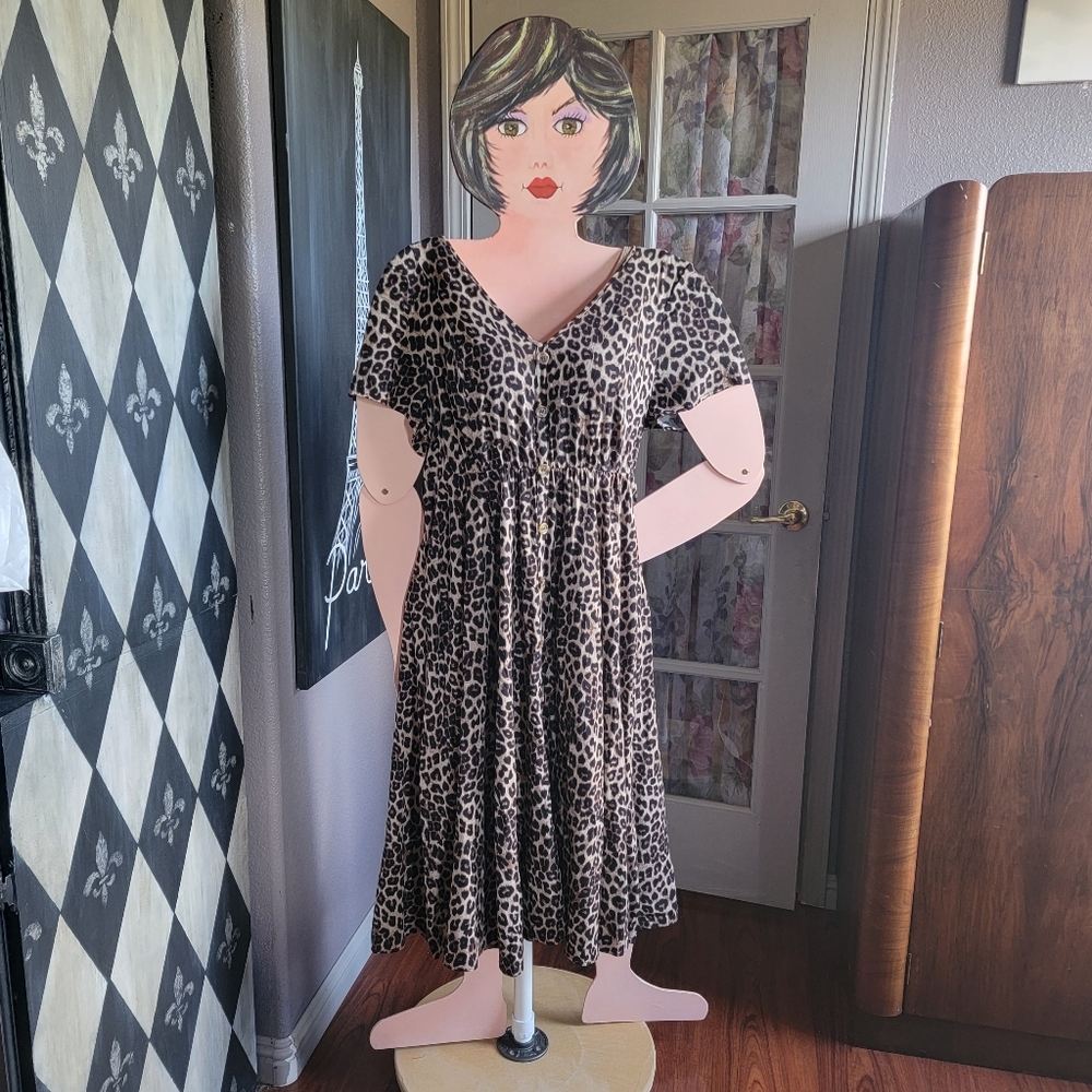 TORRID LEOPARD PRINT DRESS SZ 1